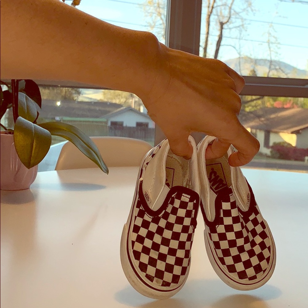 Checkered vans kids size 6